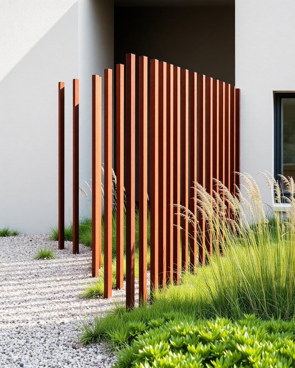 Pals separadors en acer corten — pals 40 × 40 o 50 × 50 mm